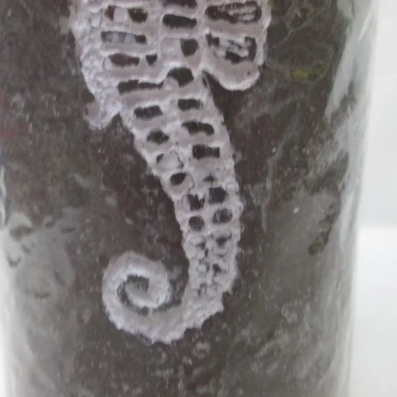 Seahorse pillar candle brown white sea life 6" tall Hobby Lobby sealed NEW NWT - Picture 5 of 12